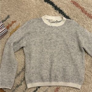 Gray Striped Sweater